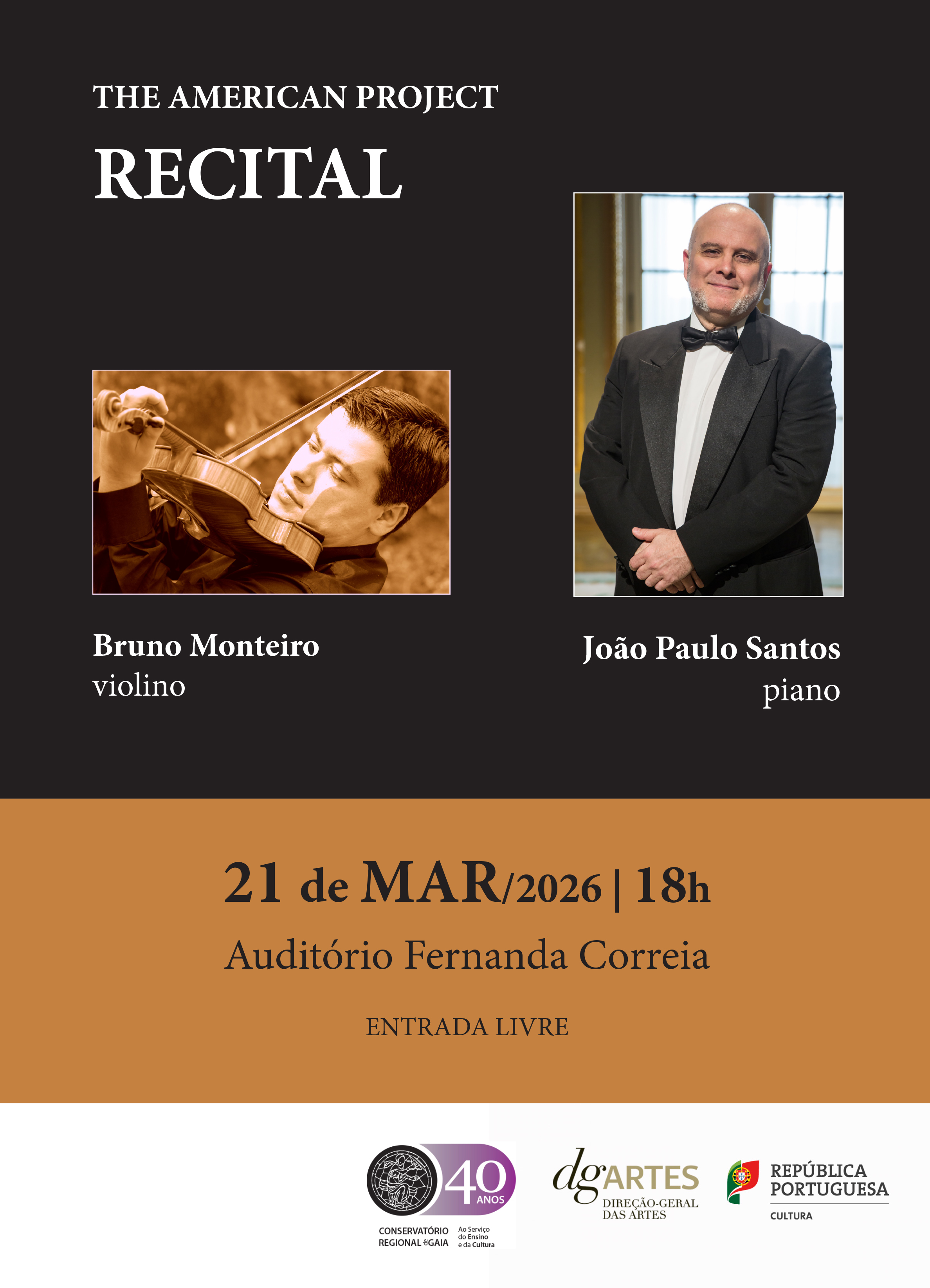 THE AMERICAN PROJECT:  Recital de Violino e Piano